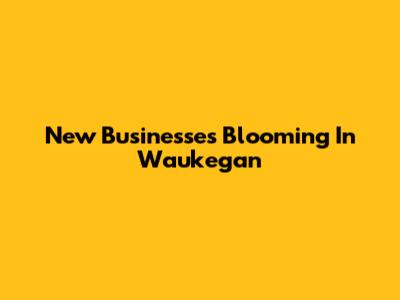 New Businesses Blooming In Waukegan