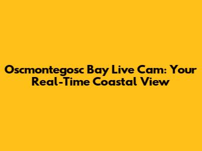 Oscmontegosc Bay Live Cam: Your Real-Time Coastal View