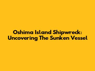 Oshima Island Shipwreck: Uncovering The Sunken Vessel