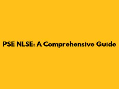 PSE NLSE: A Comprehensive Guide