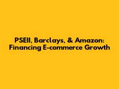 PSEII, Barclays, & Amazon: Financing E-commerce Growth