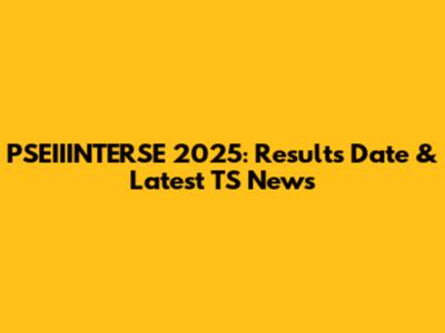 PSEIIINTERSE 2025: Results Date & Latest TS News