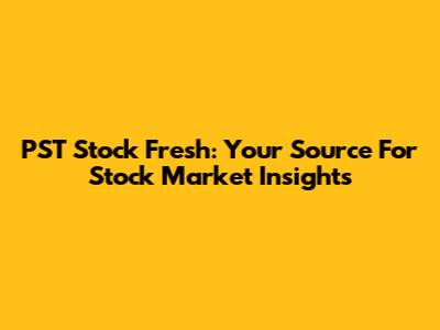 PST Stock Fresh: Your Source For Stock Market Insights