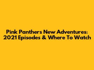 Pink Panther's New Adventures: 2021 Episodes & Where To Watch