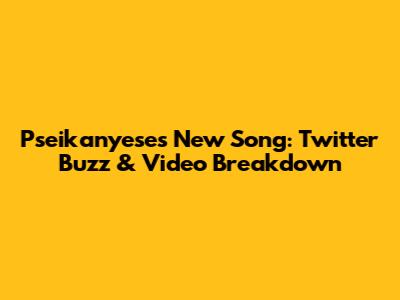 Pseikanyese's New Song: Twitter Buzz & Video Breakdown
