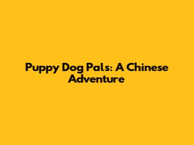 Puppy Dog Pals: A Chinese Adventure