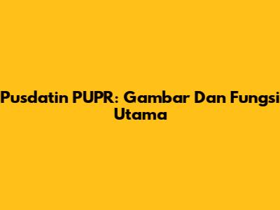 Pusdatin PUPR: Gambar Dan Fungsi Utama