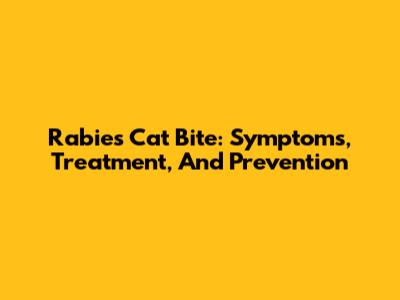 Rabies Cat Bite: Symptoms, Treatment, And Prevention