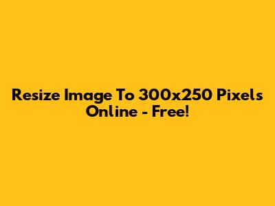 Resize Image To 300x250 Pixels Online - Free!
