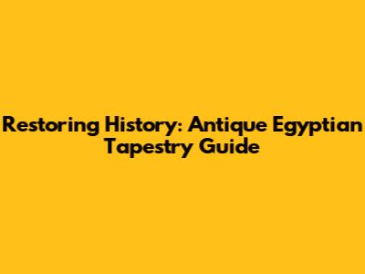 Restoring History: Antique Egyptian Tapestry Guide