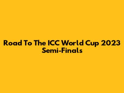 Road To The ICC World Cup 2023 Semi-Finals