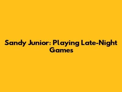 Sandy Junior: Playing Late-Night Games