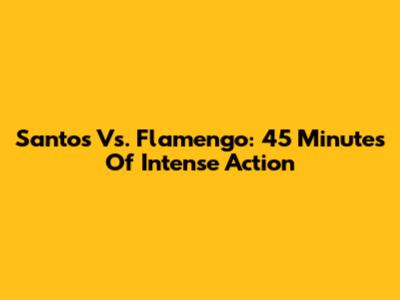 Santos Vs. Flamengo: 45 Minutes Of Intense Action