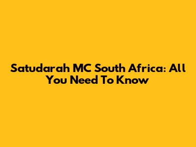 Satudarah MC South Africa: All You Need To Know