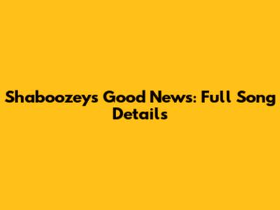 Shaboozey's "Good News": Full Song Details