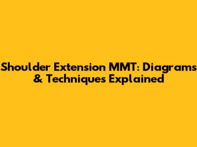 Shoulder Extension MMT: Diagrams & Techniques Explained