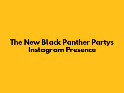The New Black Panther Party's Instagram Presence