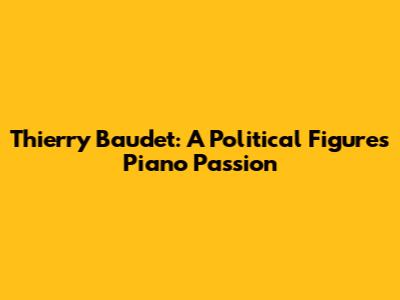 Thierry Baudet: A Political Figure's Piano Passion
