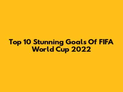 Top 10 Stunning Goals Of FIFA World Cup 2022