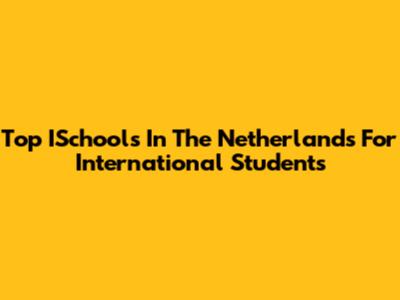 Top ISchools In The Netherlands For International Students