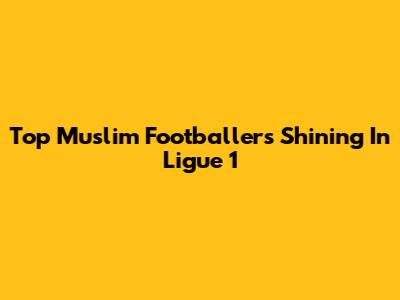 Top Muslim Footballers Shining In Ligue 1