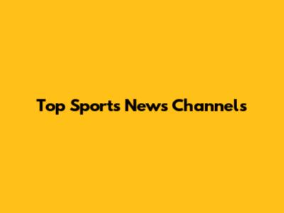 Top Sports News Channels