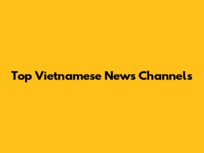 Top Vietnamese News Channels