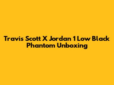 Travis Scott X Jordan 1 Low Black Phantom Unboxing