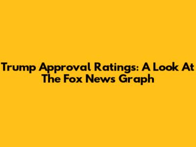 Trump Approval Ratings: A Look At The Fox News Graph