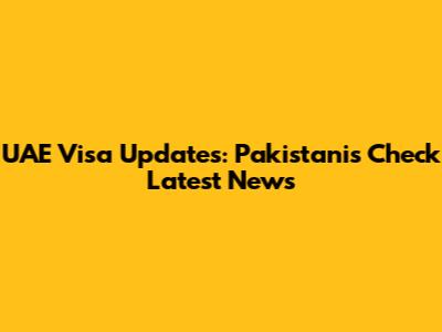 UAE Visa Updates: Pakistanis Check Latest News