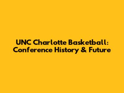 UNC Charlotte Basketball: Conference History & Future