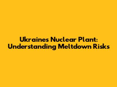Ukraine's Nuclear Plant: Understanding Meltdown Risks