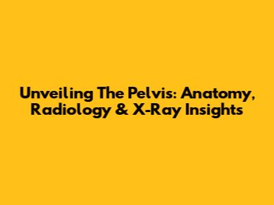 Unveiling The Pelvis: Anatomy, Radiology & X-Ray Insights