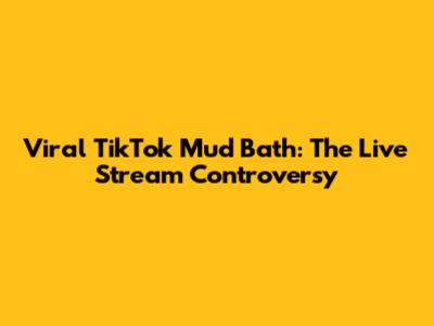 Viral TikTok Mud Bath: The Live Stream Controversy