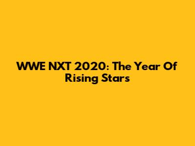 WWE NXT 2020: The Year Of Rising Stars