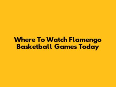 Where To Watch Flamengo Basketball Games Today