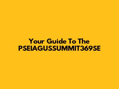 Your Guide To The PSEIAGUSSUMMIT369SE