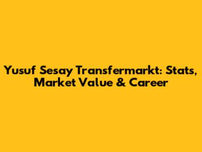 Yusuf Sesay Transfermarkt: Stats, Market Value & Career