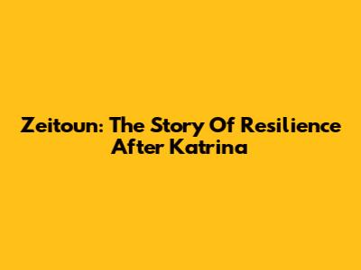 Zeitoun: The Story Of Resilience After Katrina